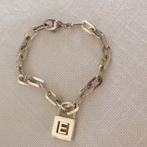 Tiffany & Co. Letter Lock E Bracelet